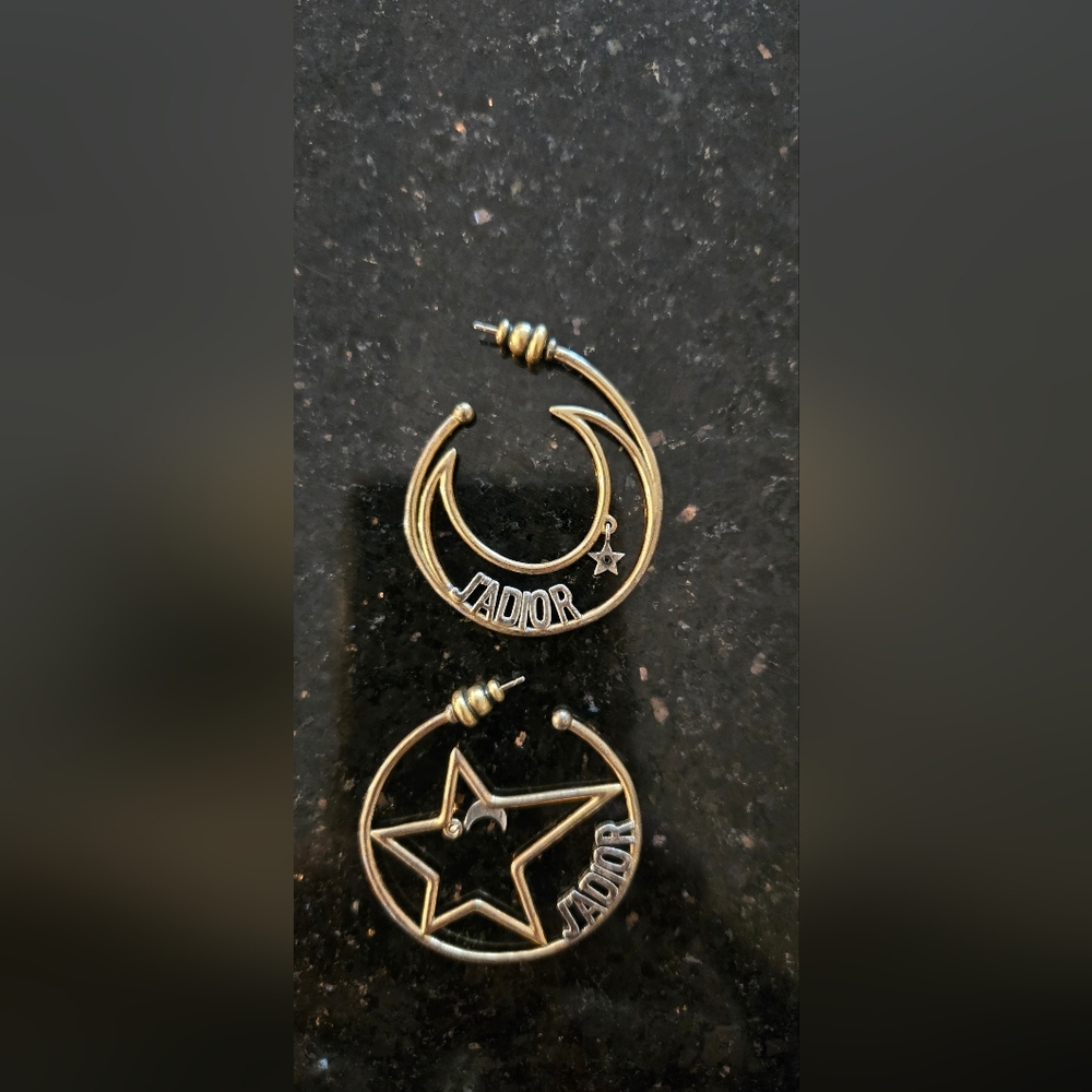 Gold J'Adior Crescent Moon Earrings